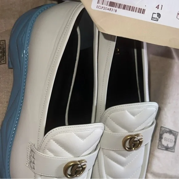 Authentic Gucci Marmont Platform Loafers. - Picture 6 of 6